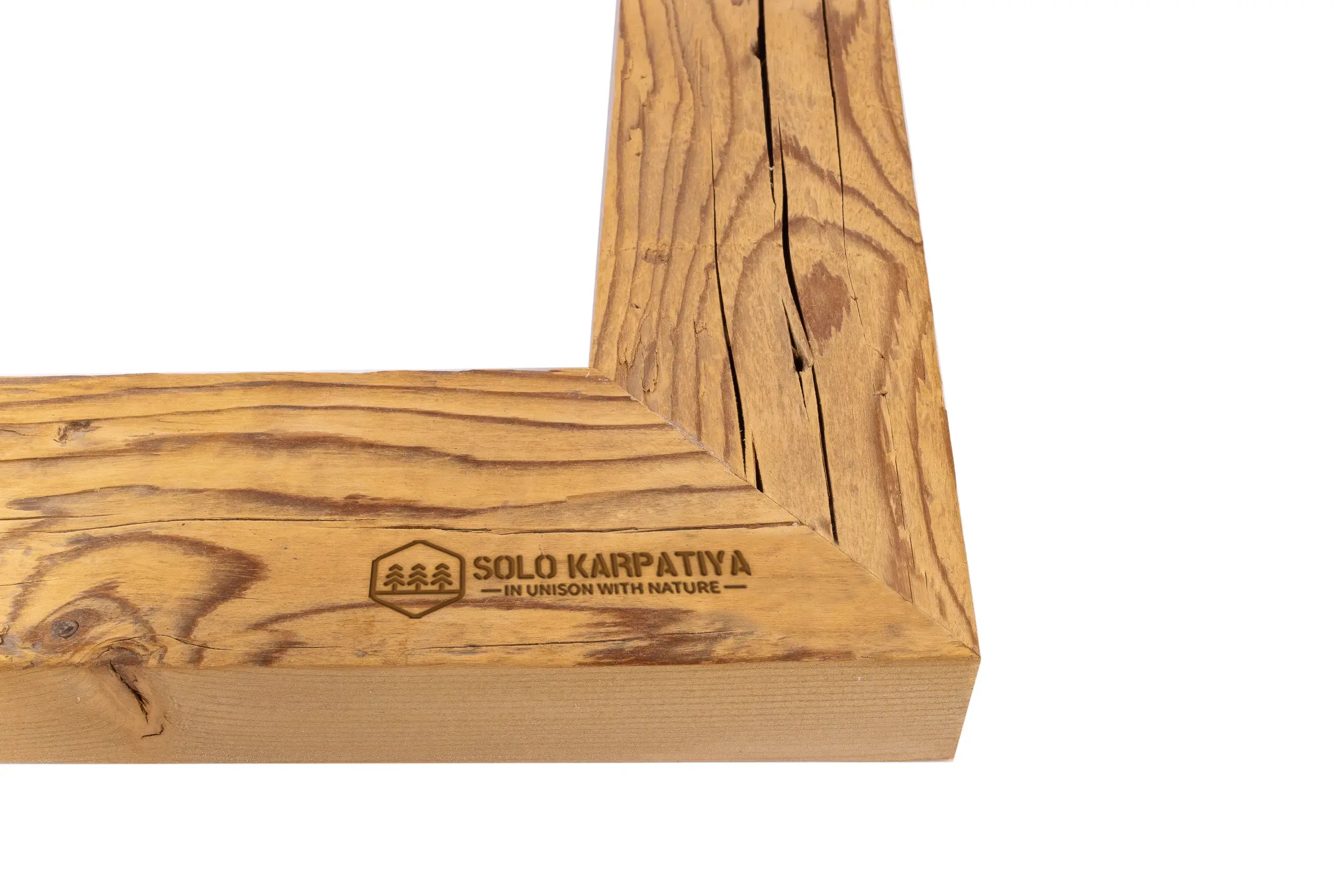 Fotorahmen aus behauenem Holz 80x30 mm