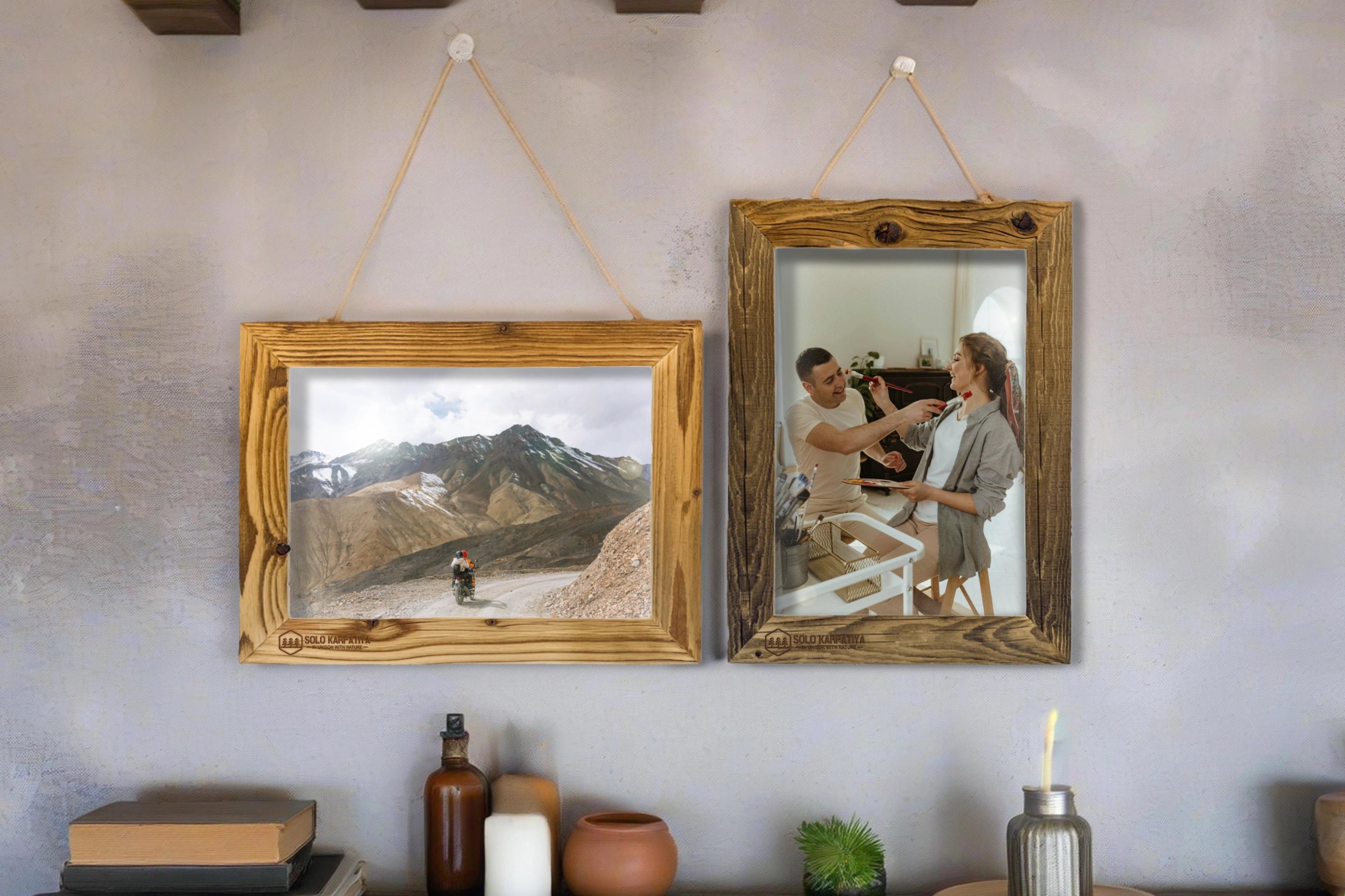 Frame for a photo made of cut timber 40x30 mm