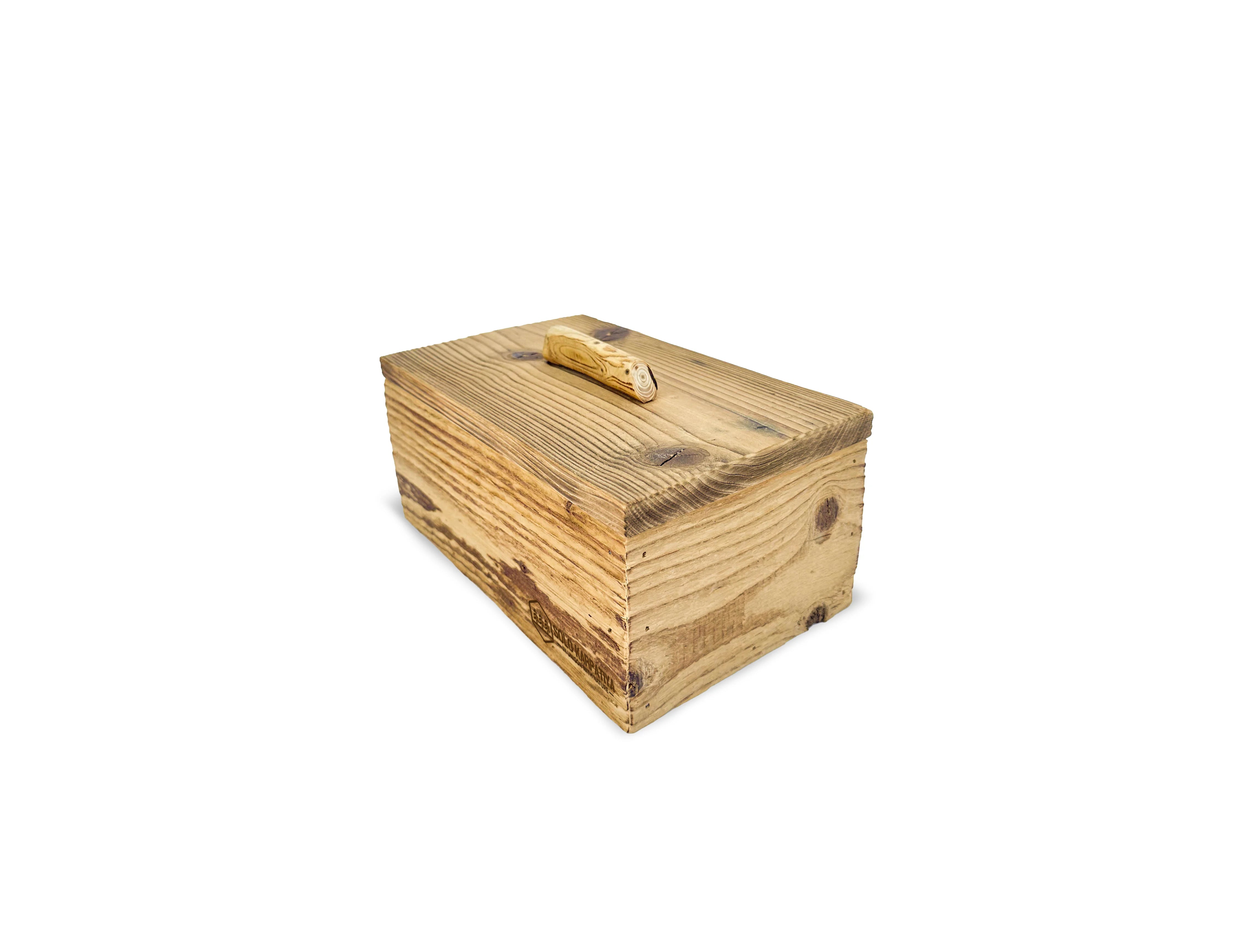 Wooden decorative box with a lid