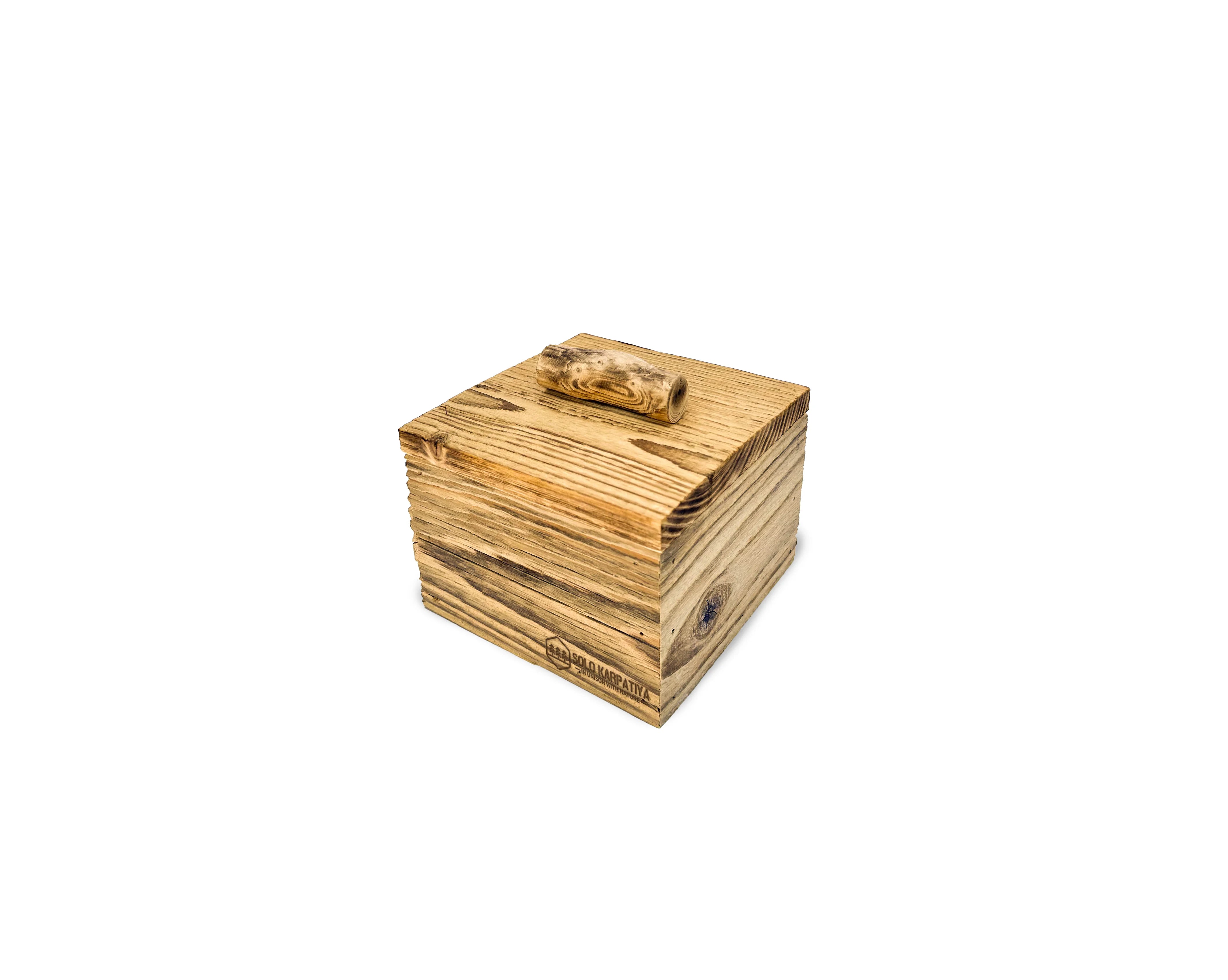 Wooden decorative box with a lid